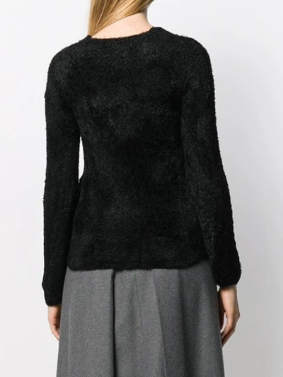 Shop Comme Des Garçons Comme Des Garçons Long Sleeved Sweater In Black