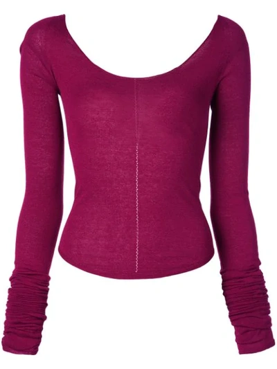 Shop Lemaire Lightweight Knit Top In Magenta
