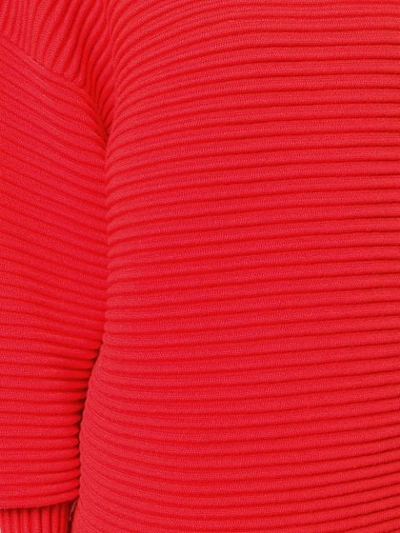 Shop Victoria Victoria Beckham Ribbed Loose Fit Jumper - Red