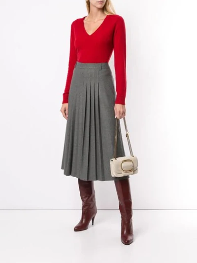Shop Theory V-neck Jumper In Red