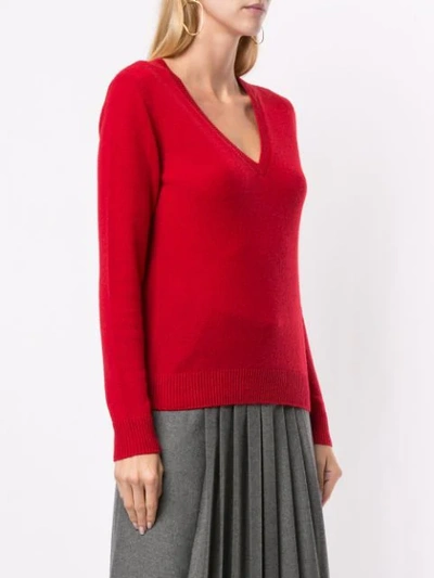 Shop Theory V-neck Jumper In Red