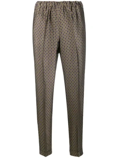 Shop Alberto Biani Jacquard Trousers In Neutrals