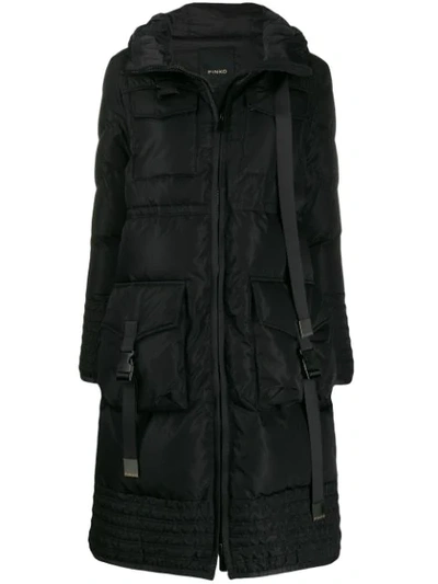 Shop Pinko Padded Puffer Coat In Black