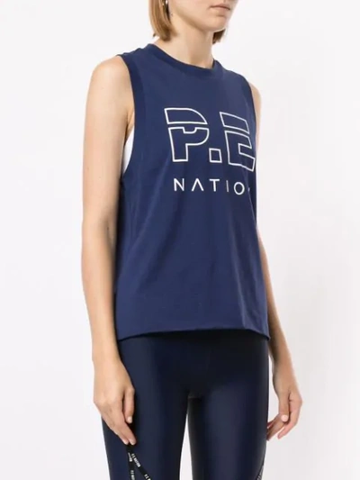 Shop P.e Nation Shuffle Tank Top In Blue