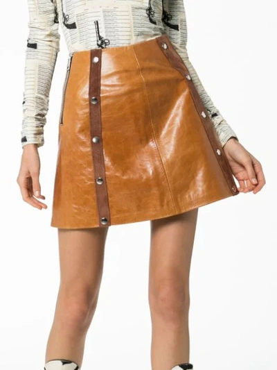 Shop De La Vali Mandy Mini Skirt In Brown