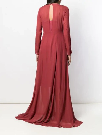 Shop Forte Forte Maxikleid Aus Chiffon In Red