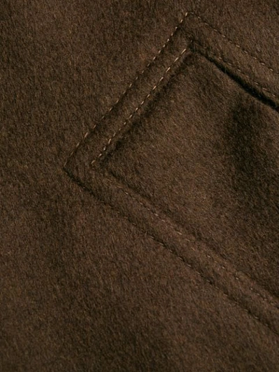 Shop Nanushka Loane Tie Waist Coat In Brown
