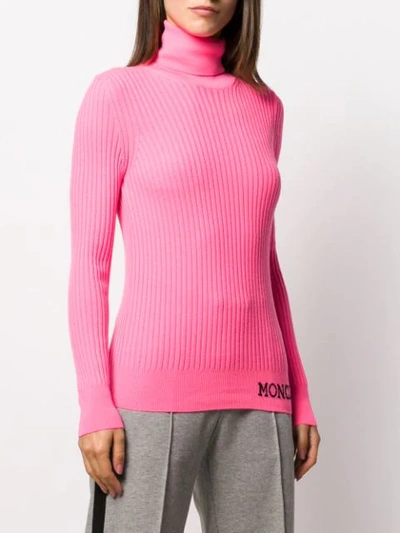 Shop Moncler Roll Neck Sweater - Rosa In Pink