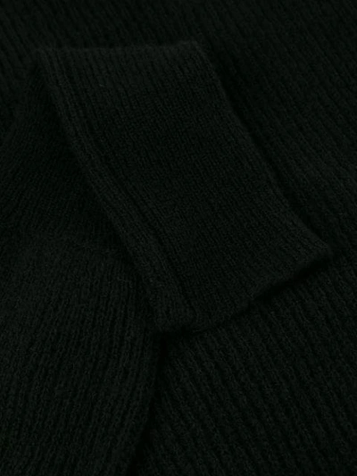Shop Chiara Bertani Ribbed Knit Jumper In Black