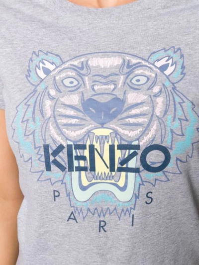 Shop Kenzo Logo Printed T-shirt - Grey