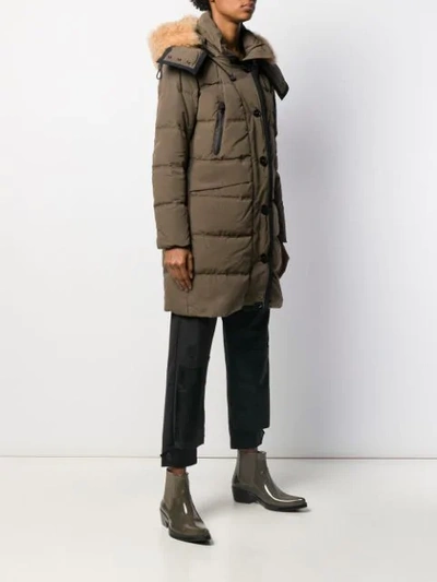 Shop Peuterey Padded Parka Coat In Green