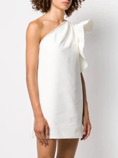 Shop Self-portrait Embellished Mini Dress In White