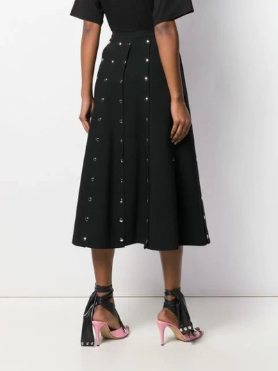 Shop Christopher Kane Snap Crepe Skirt In Black