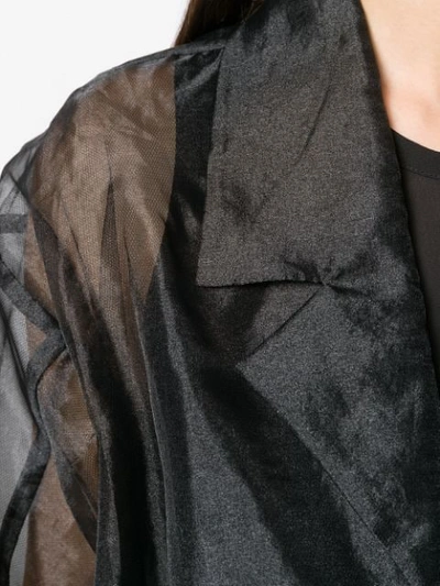 Pre-owned Comme Des Garçons 1997 Sheer Oversized Coat In Black
