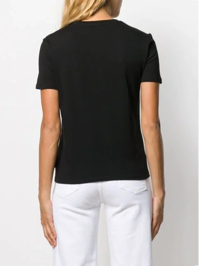 Shop Versace Jeans Logo Print T-shirt In Black