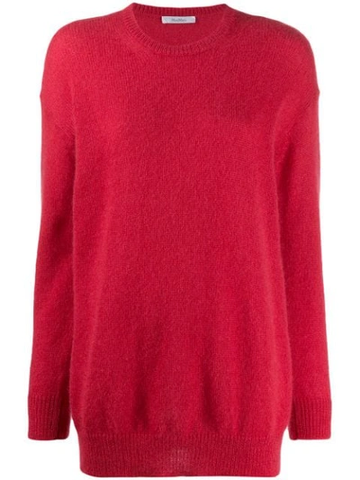 Shop Max Mara Oversized Knitted Sweater In Red