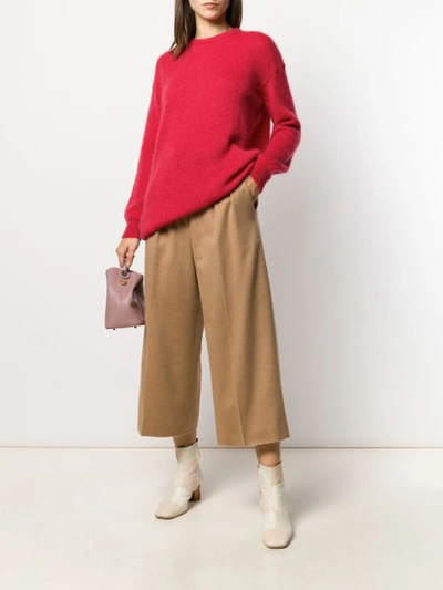 Shop Max Mara Oversized Knitted Sweater In Red