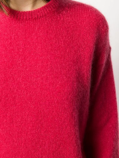 Shop Max Mara Oversized Knitted Sweater In Red
