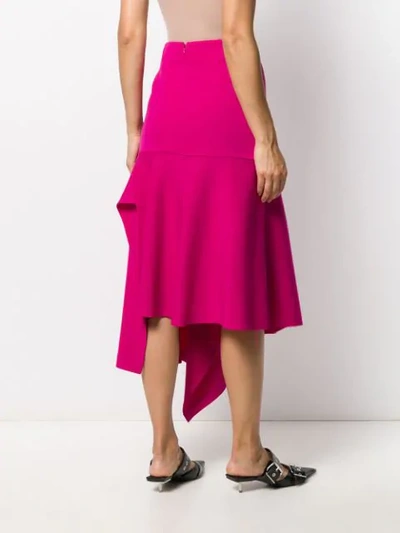 Shop Balenciaga Godet Drape Skirt In Pink