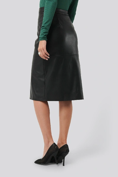 Shop Chloé Pu Button Midi Skirt - Black