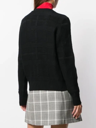 Barrie Tartan Pattern Jumper In Black