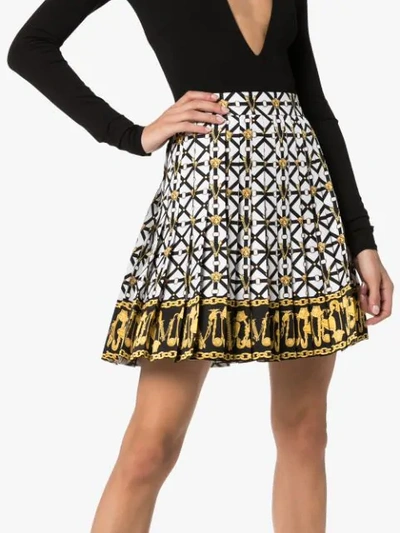 VERSACE MEDUSA MOTIF PLEATED MINI SKIRT - 黑色