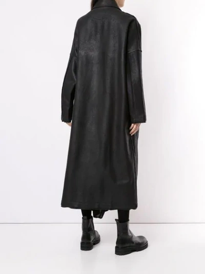 Shop Yohji Yamamoto B/buckle Pt Coat In Black