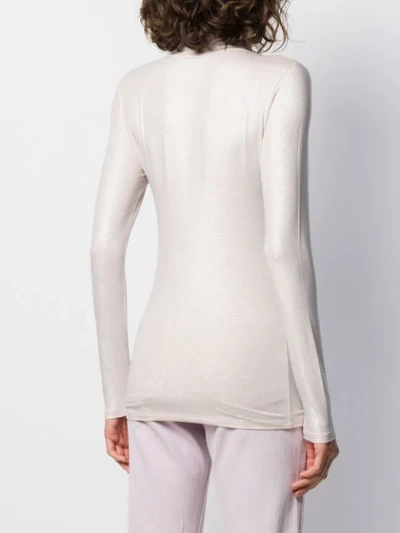 Shop Majestic Turtle-neck Long Sleeve Top In Pink