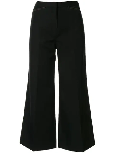 Shop Lemaire Flared Tailored Trousers In Blue