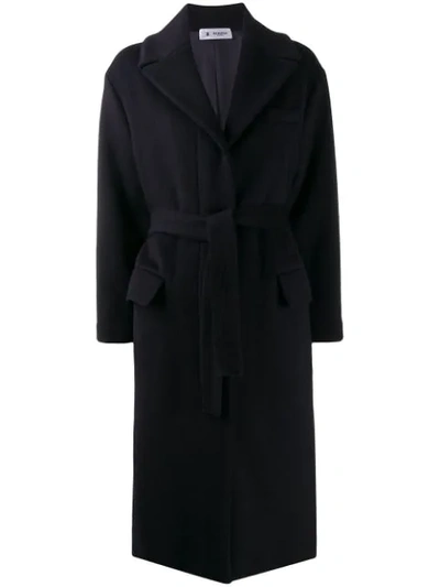 Shop Barena Venezia Olimpia Belted Mid-length Coat In Blue