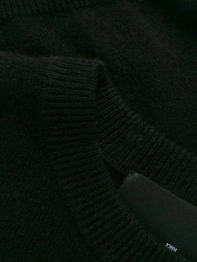 Shop John Richmond Sequin-embellished Knitted Jumper In Black