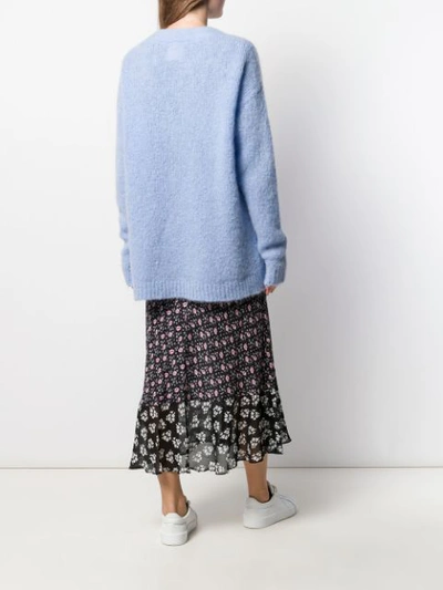 Shop Semicouture Oversized V In Blue