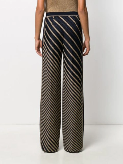 Shop Missoni Knitted Metallic Striped Trousers In Sm0pu