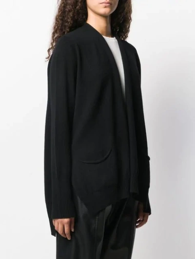 Shop Antonelli Draped Knitted Cardigan In Black