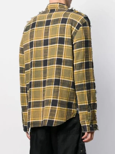 FRAYED PLAID SHIRT