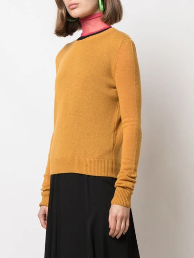 Shop The Elder Statesman Tranquility Crew Neck Sweater In Yellow
