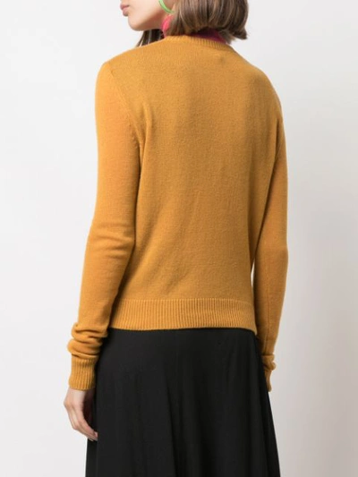 Shop The Elder Statesman Tranquility Crew Neck Sweater In Yellow