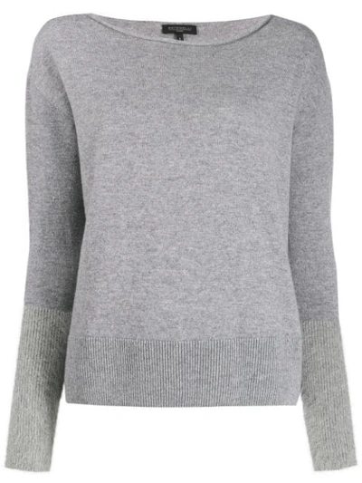 Shop Antonelli Round Neck Knit Sweater In Grey