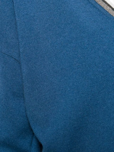 Shop Brunello Cucinelli Cashmere V In Blue