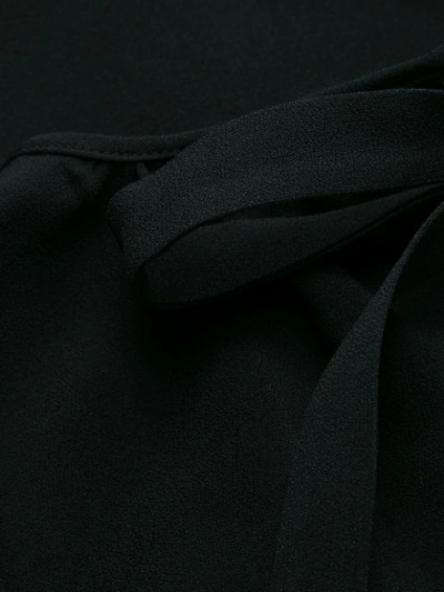 Shop Rochas Pleated Shift Dress In Black