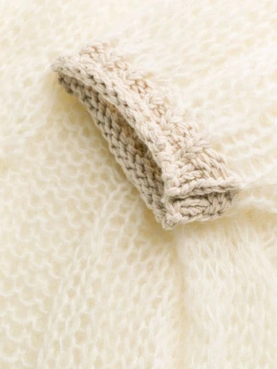Shop Forte Forte Cable Knit Sweater In Neutrals
