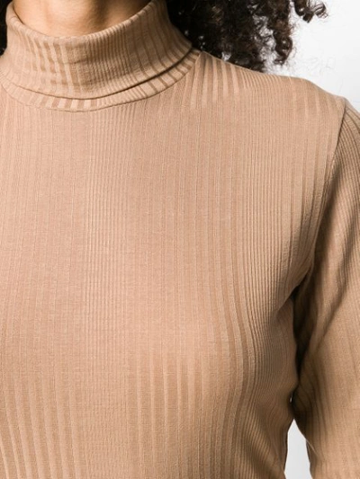 Shop Mm6 Maison Margiela Gerippter Body In Neutrals