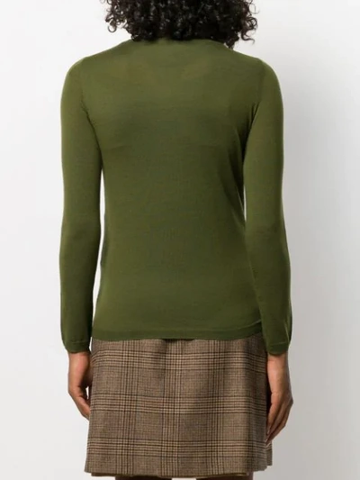 Shop Aspesi Long Sleeved Sweatshirt In Green