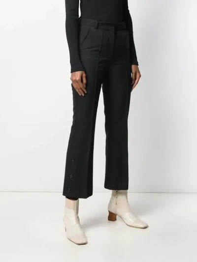 Shop Rokh Kick Flare Tailored Trousers In Black