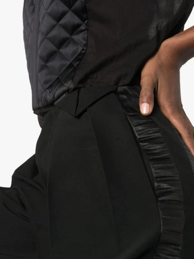 Shop Bottega Veneta Pleated Tapered Trousers In Black