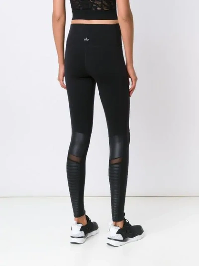 Shop Alo Yoga High Waisted Moto Leggings In Black