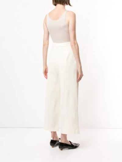 Shop Anteprima Weite Cropped-hose In White