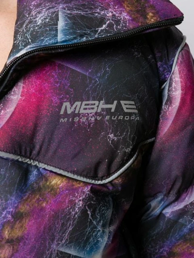 Shop Misbhv Galaxy-print Down Jacket In Purple