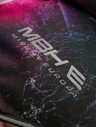 Shop Misbhv Galaxy-print Down Jacket In Purple