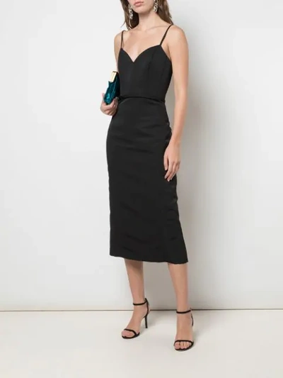 Shop Amsale Strappy Dress In Black